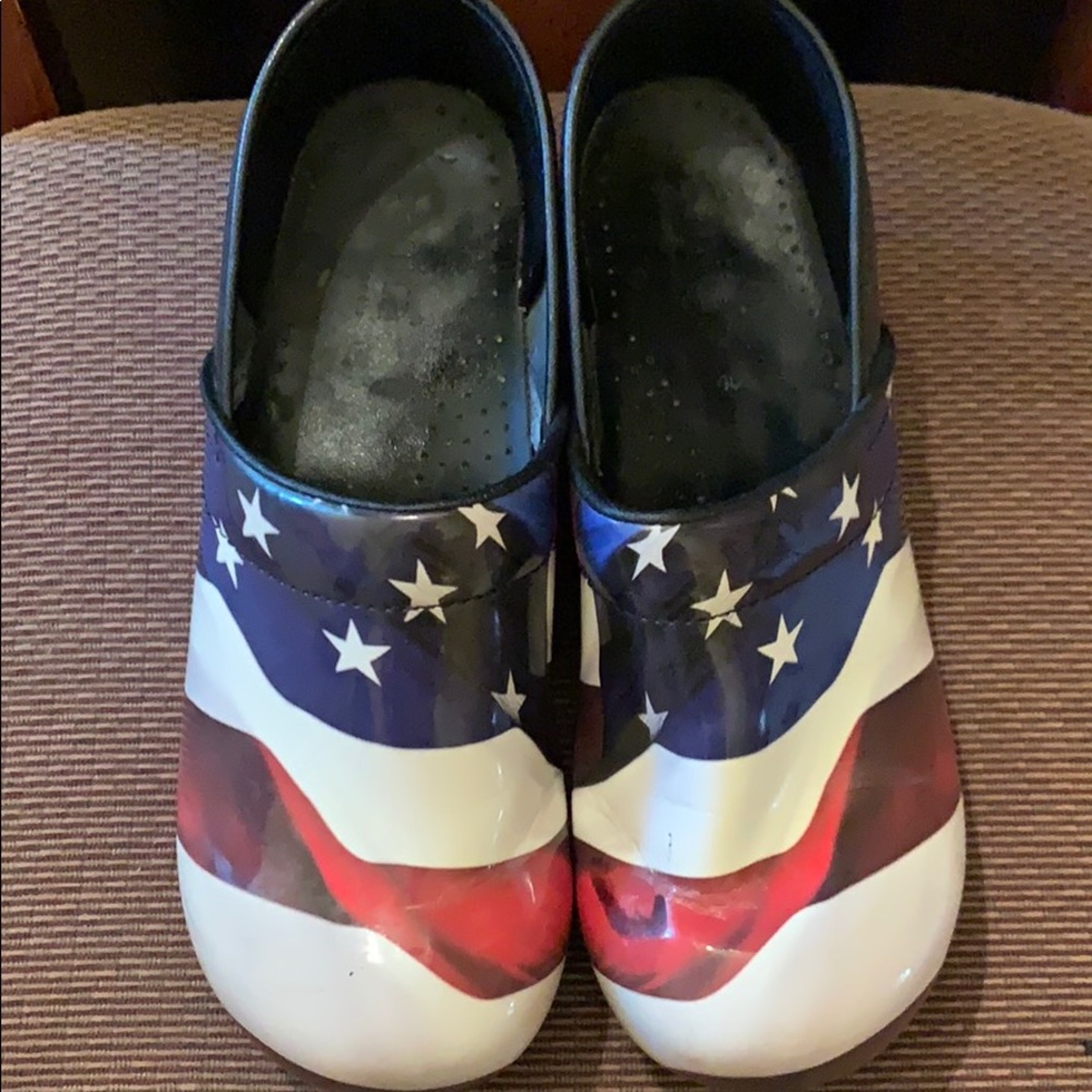 Sanita American Flag Clogs